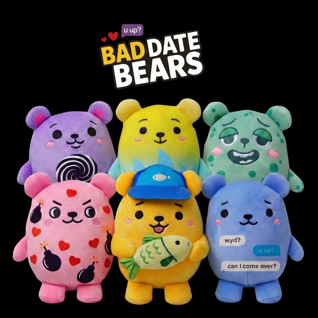 Bad Date Bears plush lineup